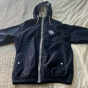 Official Chelsea Football Club Navy Men’s Rain Jacket Size Medium